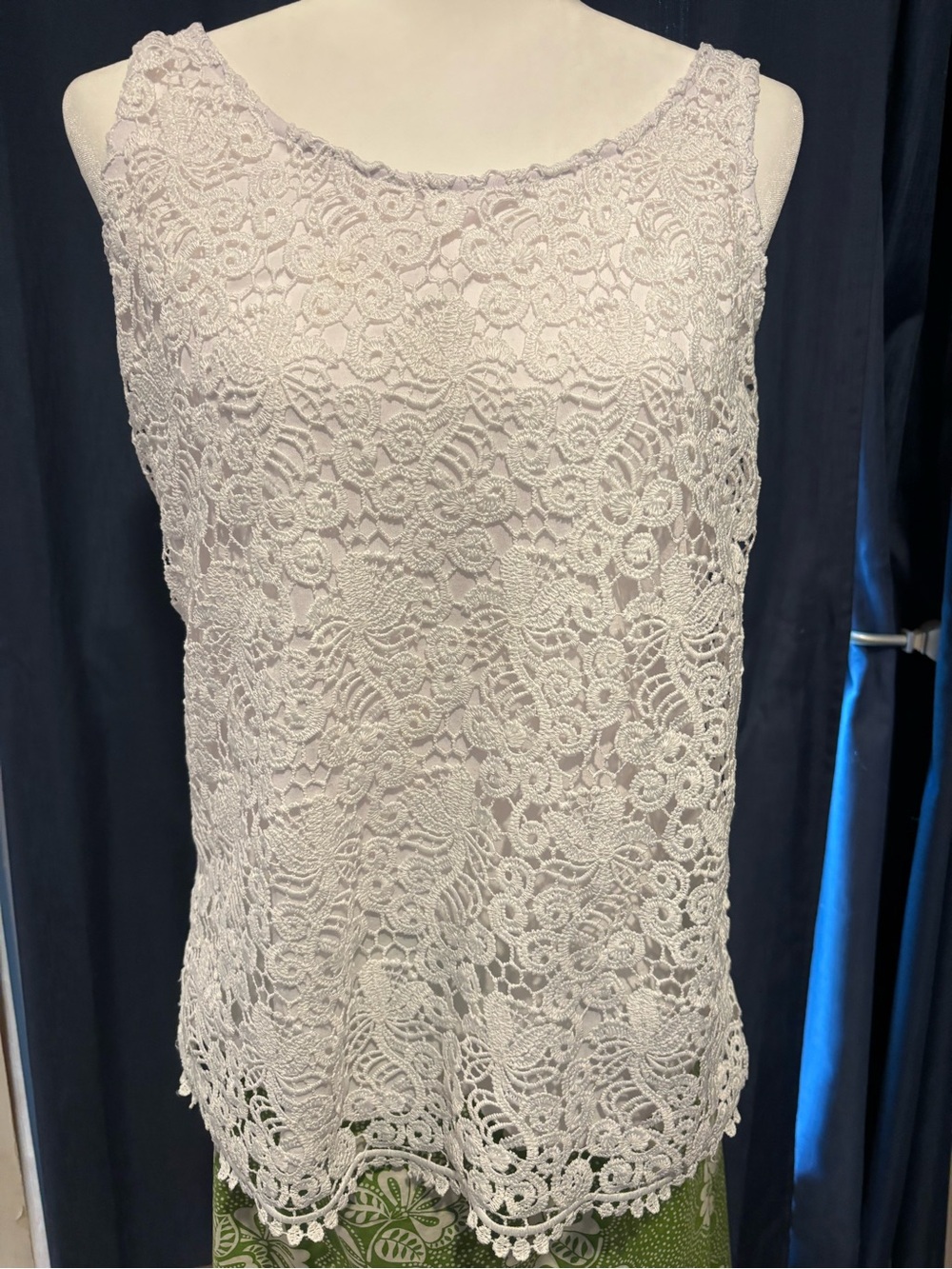 Attention White Floral Crochet Lace Camisole